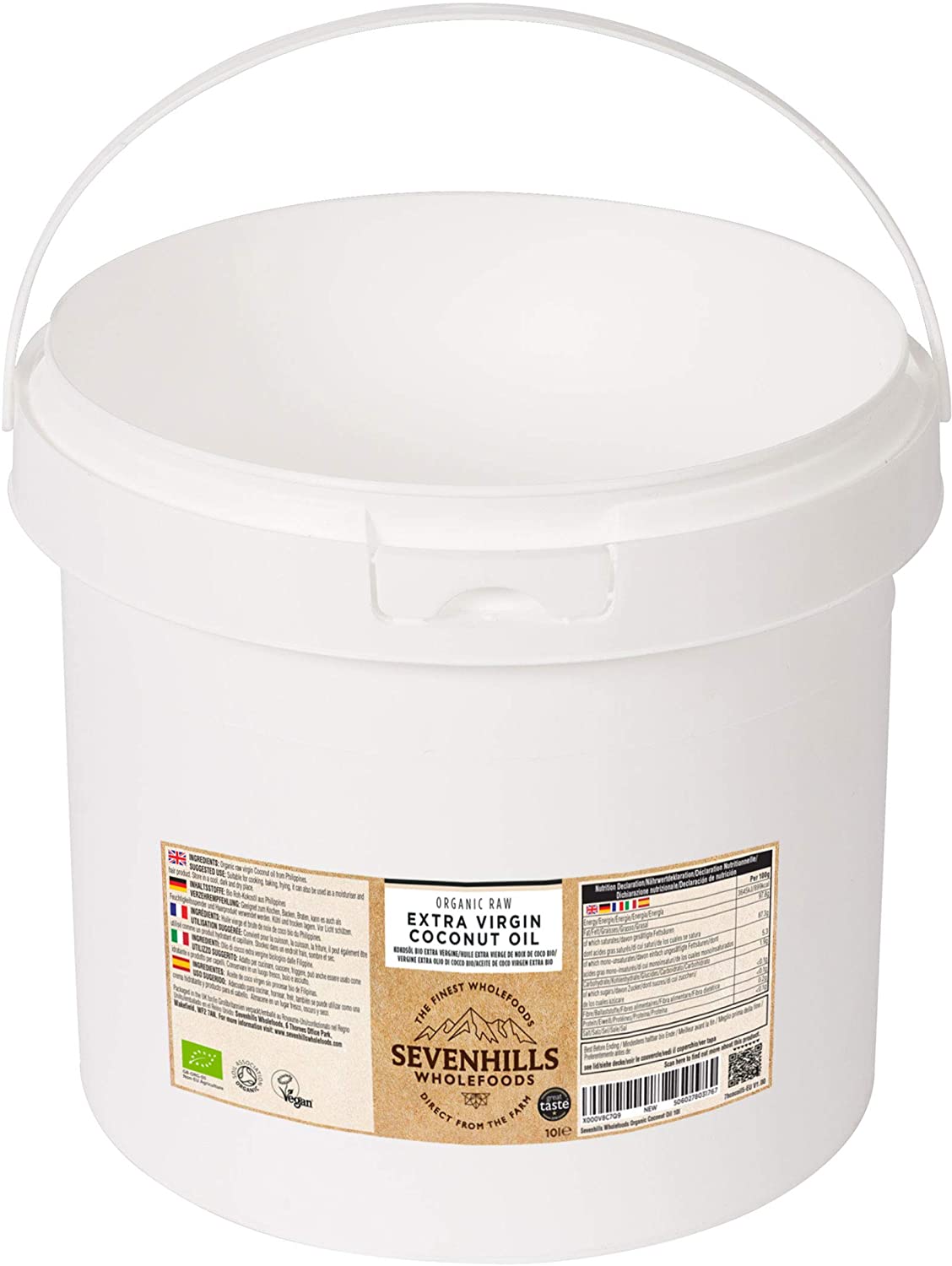 10 litre coconut oil & nutritional info