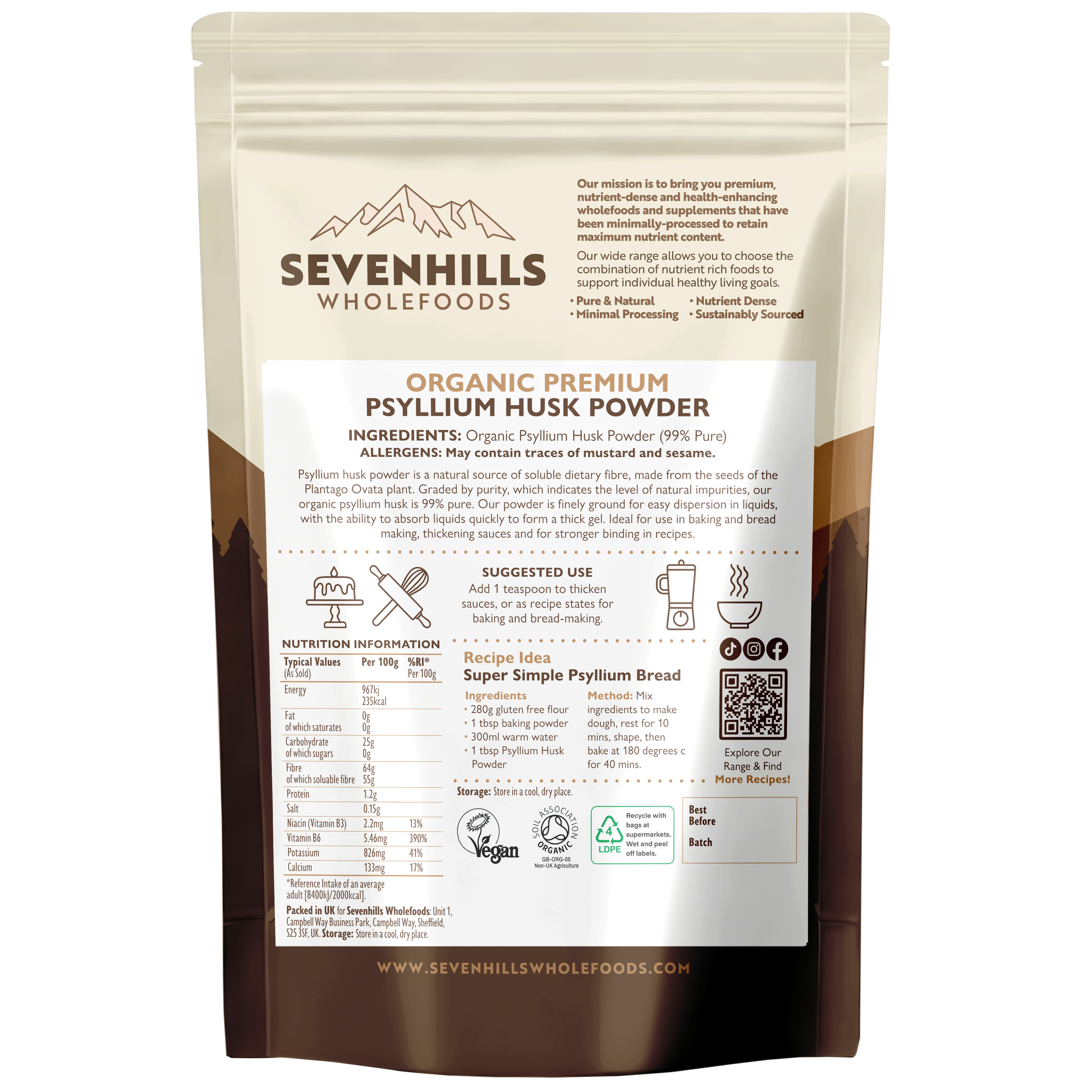 Organic Psyllium Husk Powder