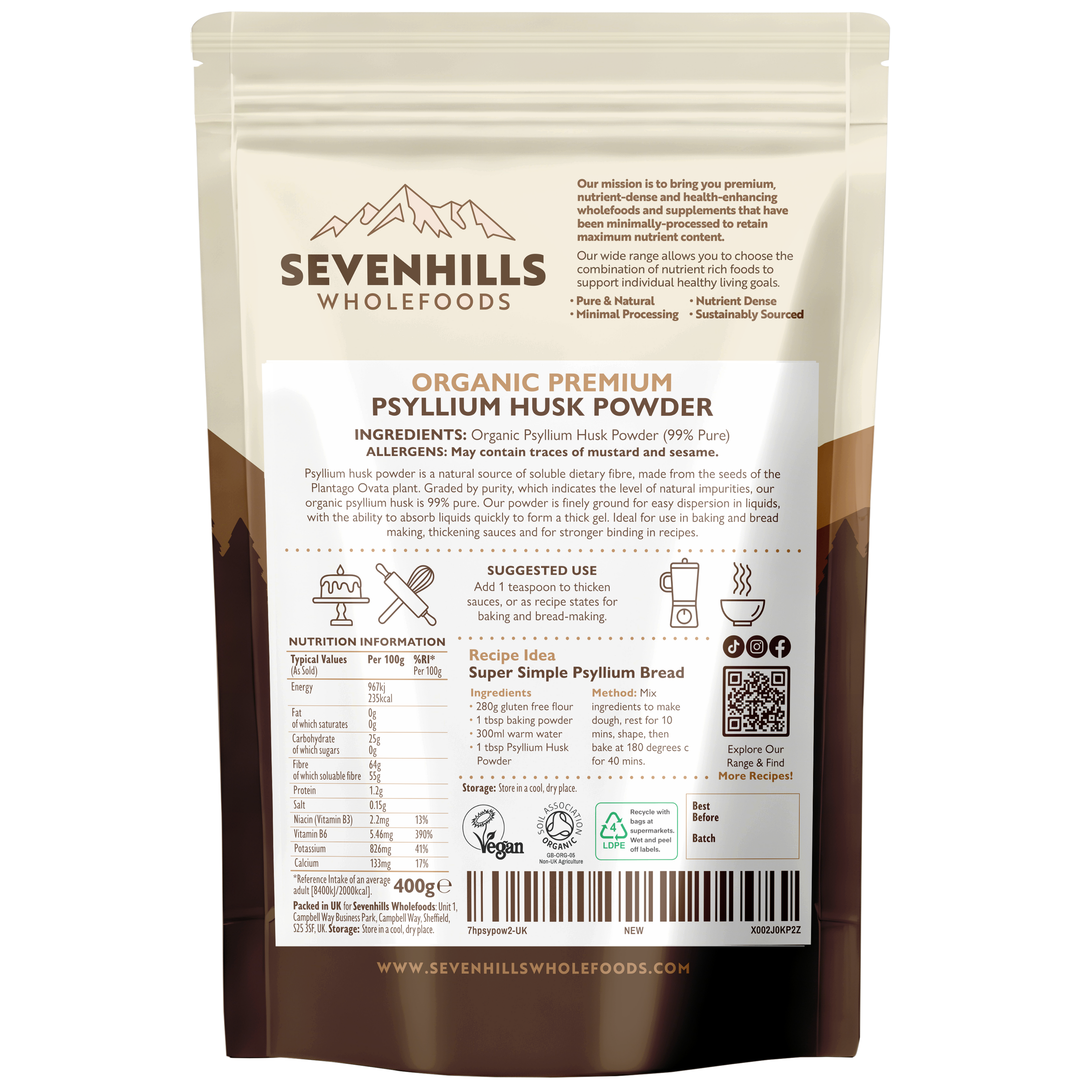 Organic Psyllium Husk Powder