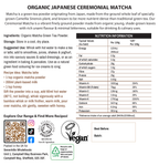 Organic Japanese Ceremonial Matcha Green Tea Powder
