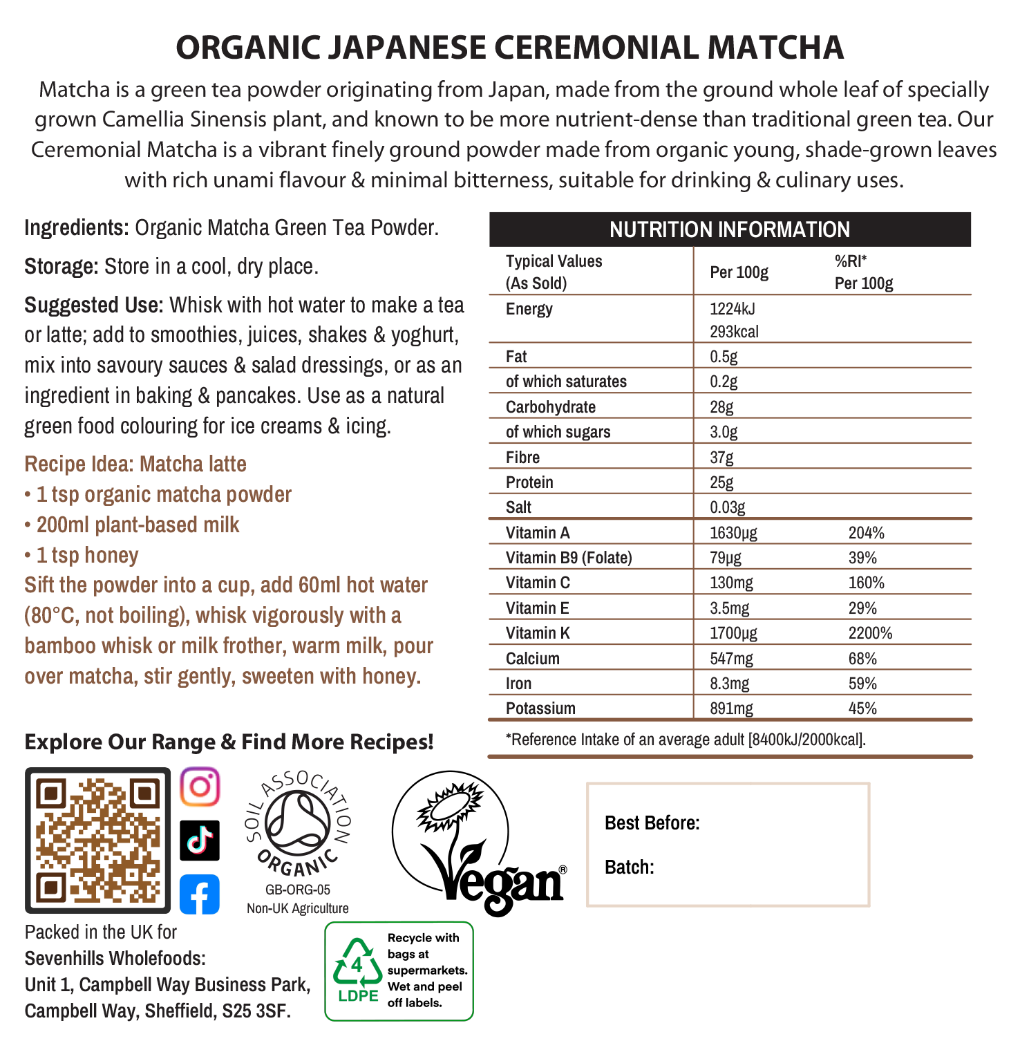 Organic Japanese Ceremonial Matcha Green Tea Powder