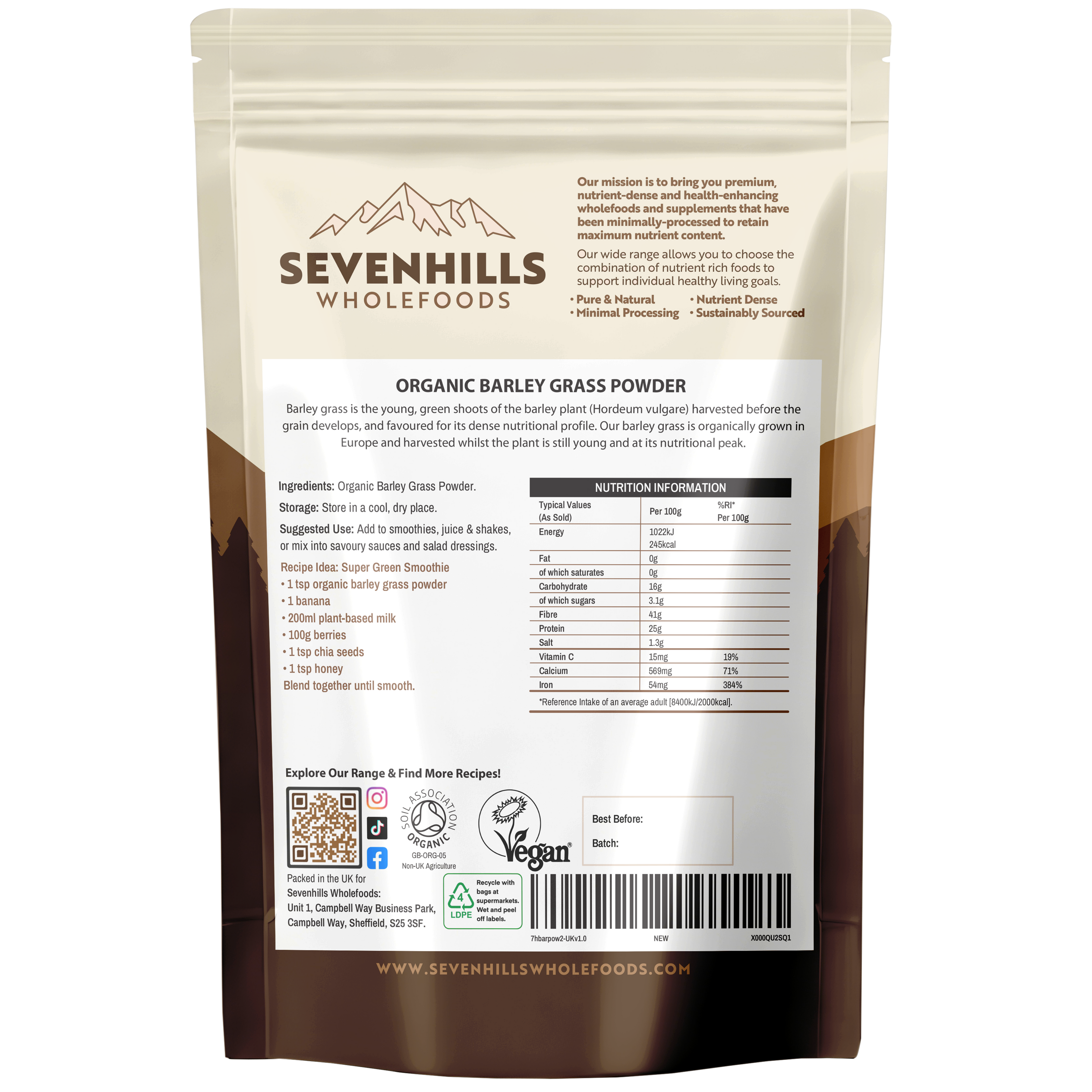 Organic European Barley Grass Powder