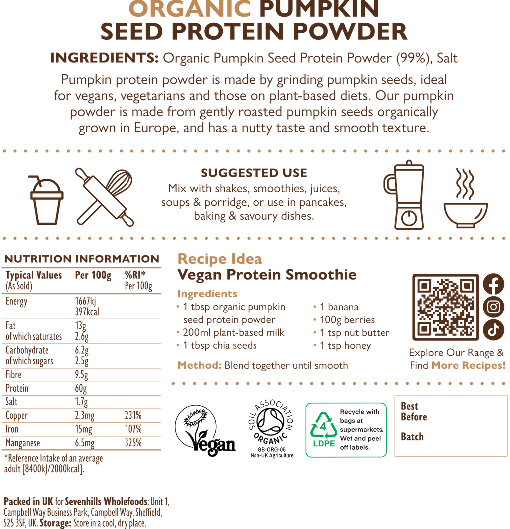 Organic Pumpkin Seed Protein Powder