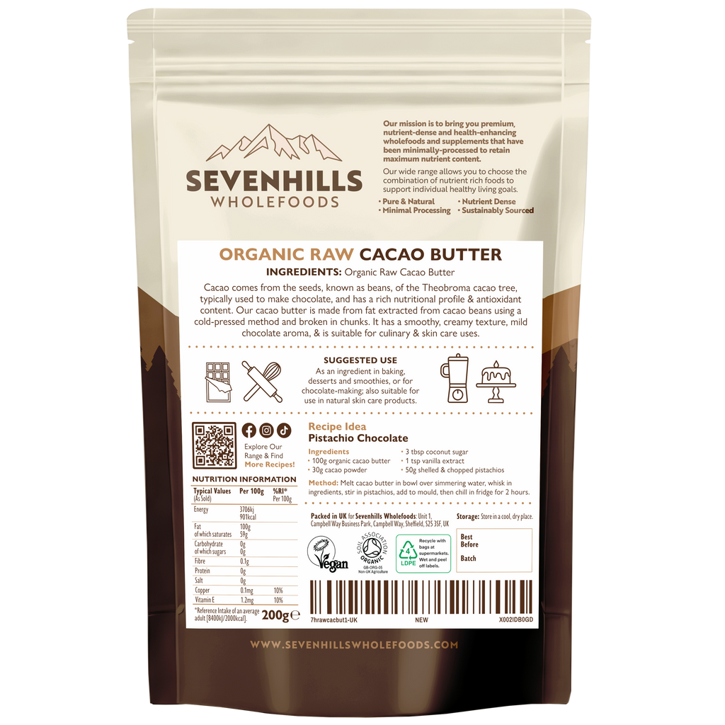 Organic Raw Cacao Butter (Chunks)