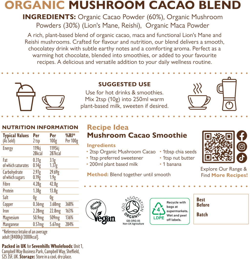 Organic Mushroom Cacao Blend
