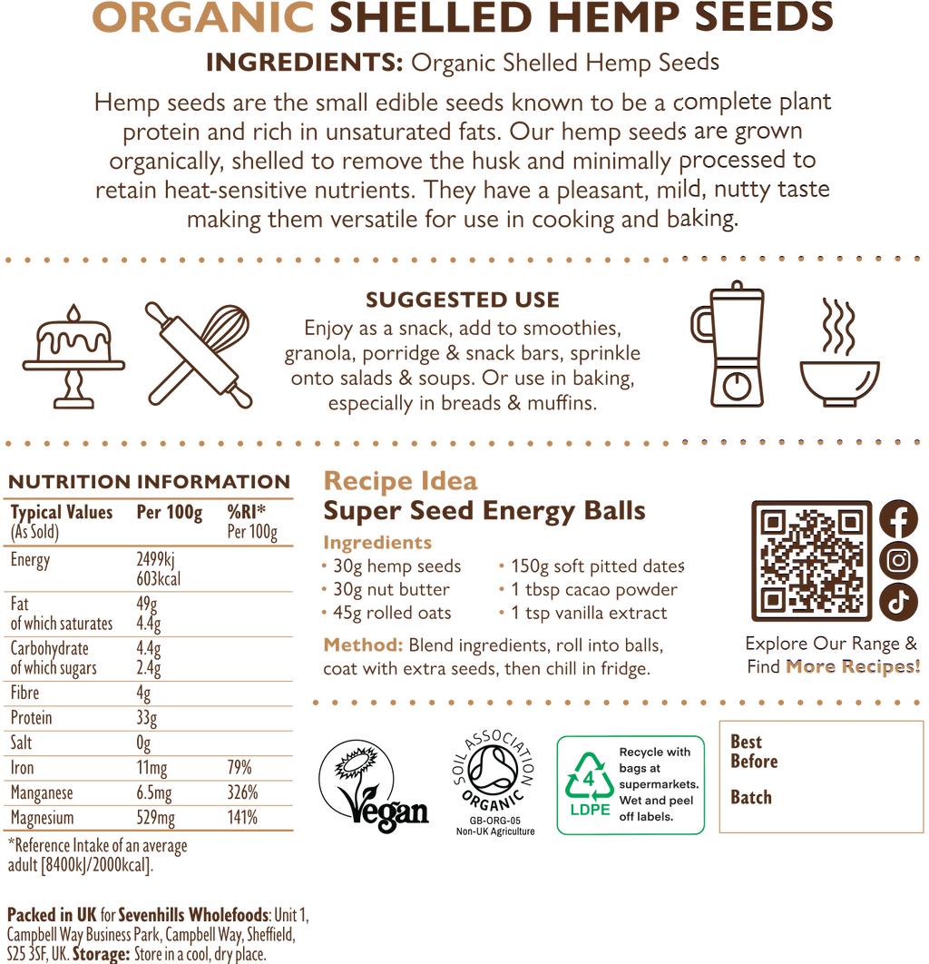 Organic Shelled Hemp Seeds