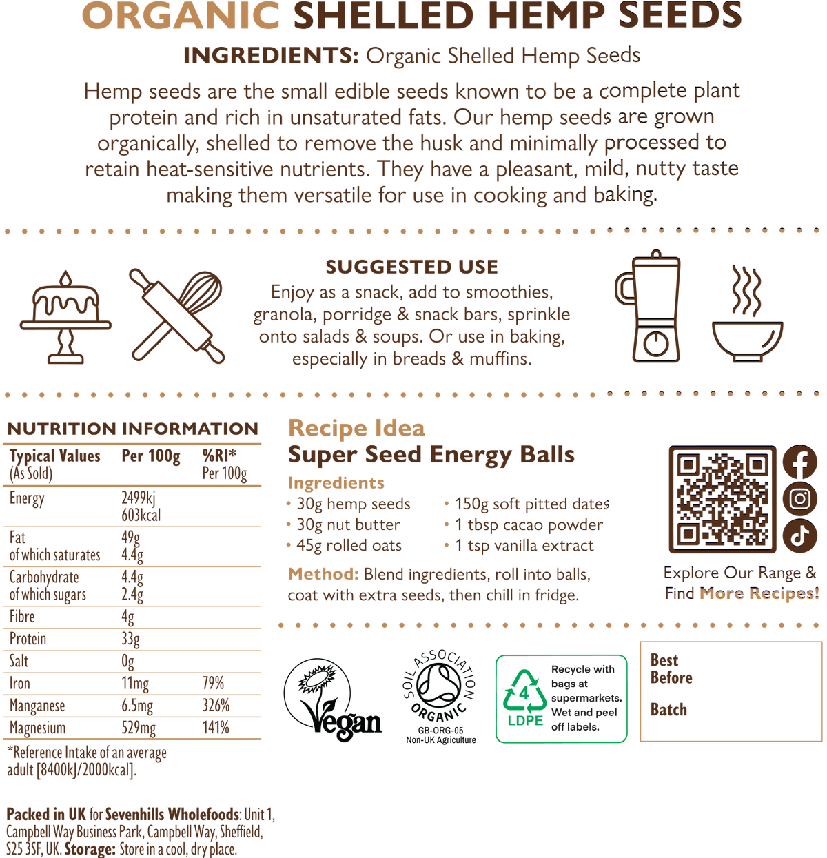 Organic Shelled Hemp Seeds