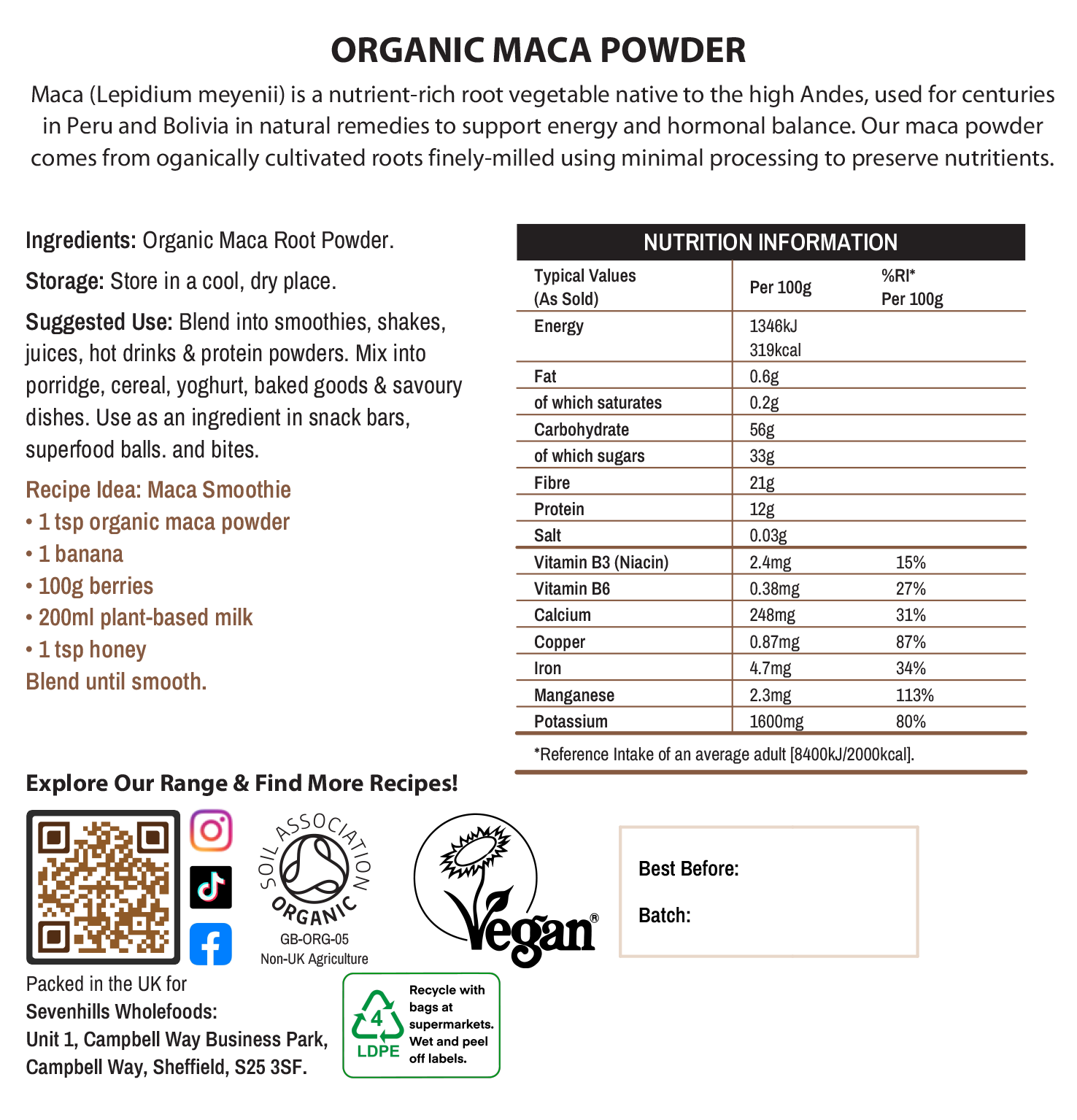 Organic Maca Powder
