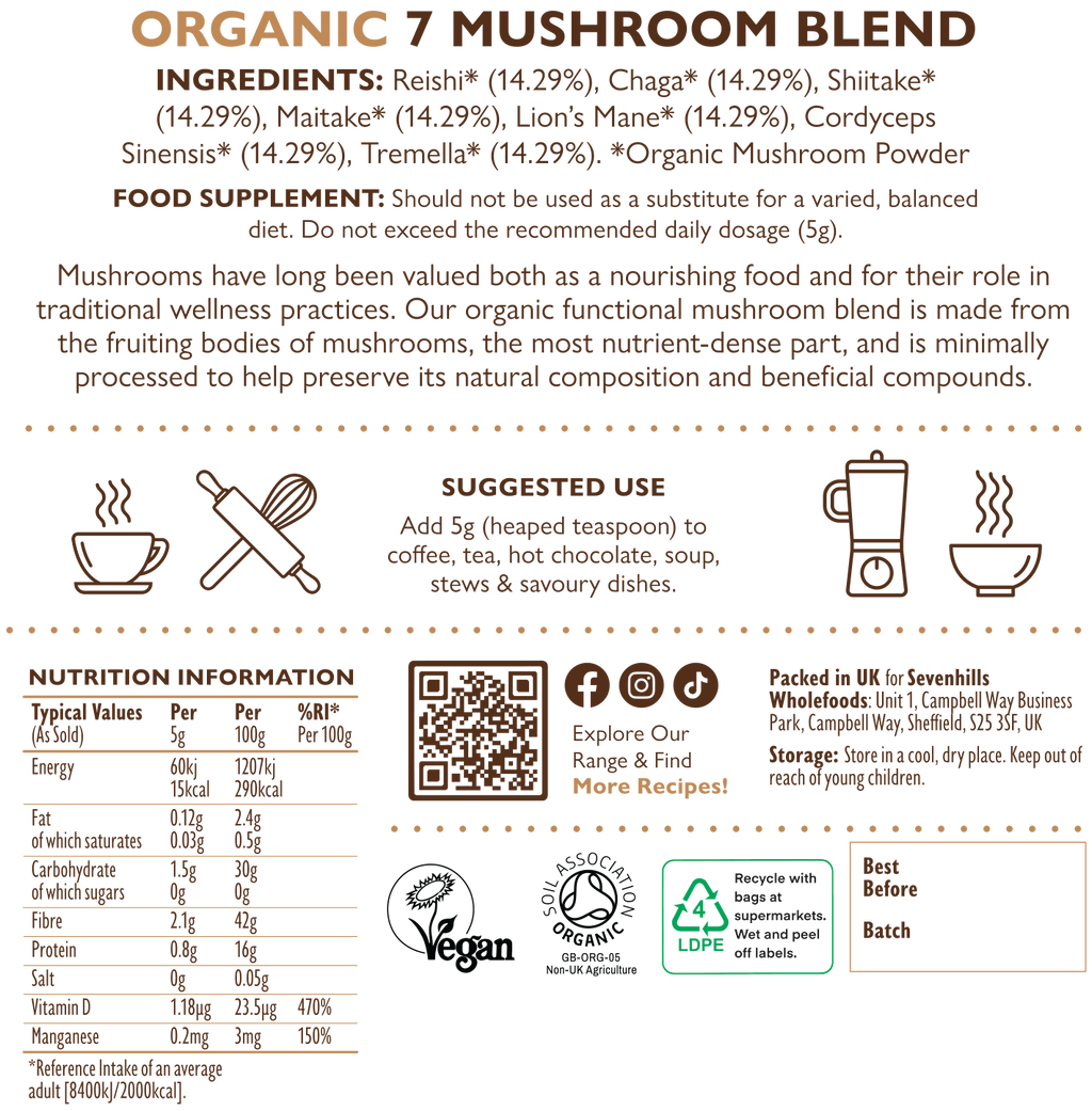 Organic Seven Mushroom Blend