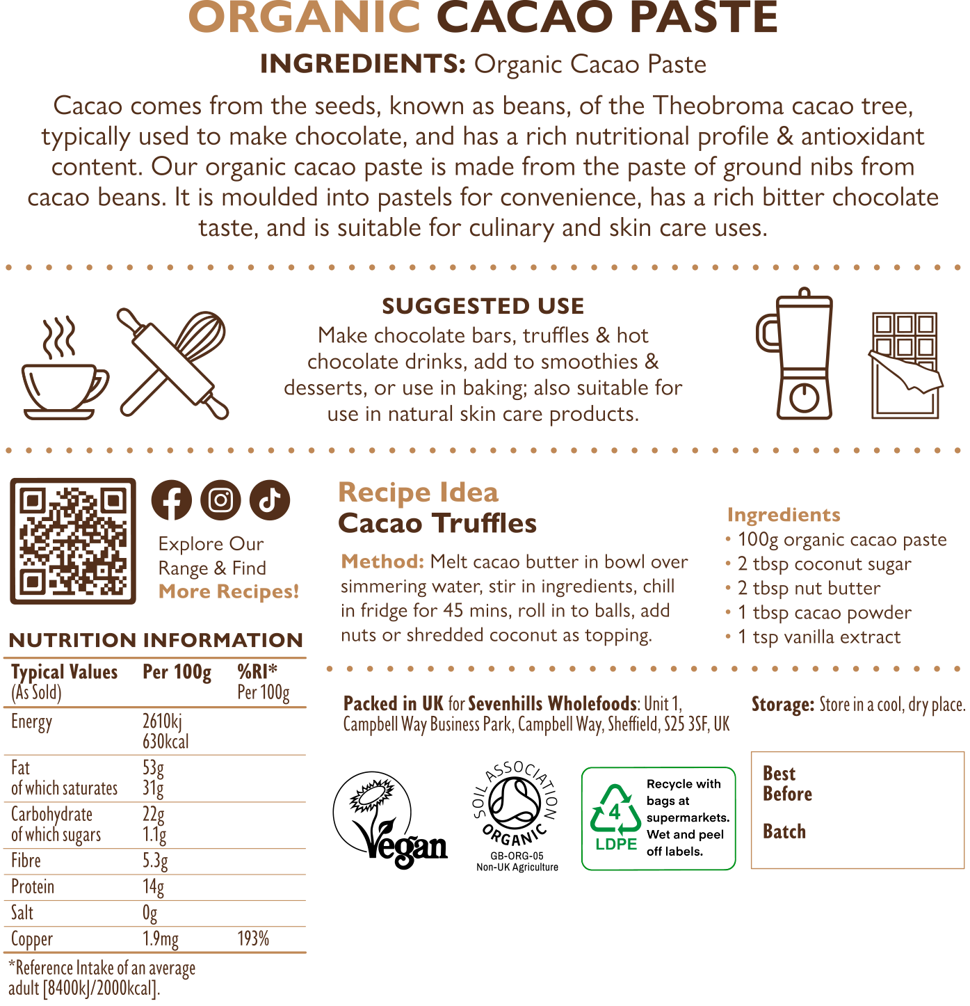 Organic Cacao Paste