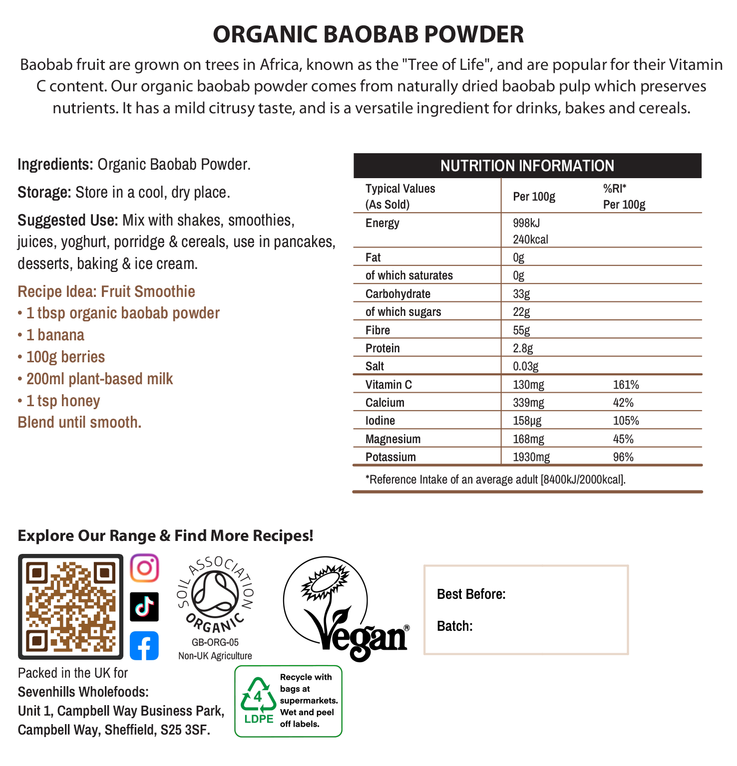 Organic Baobab Powder