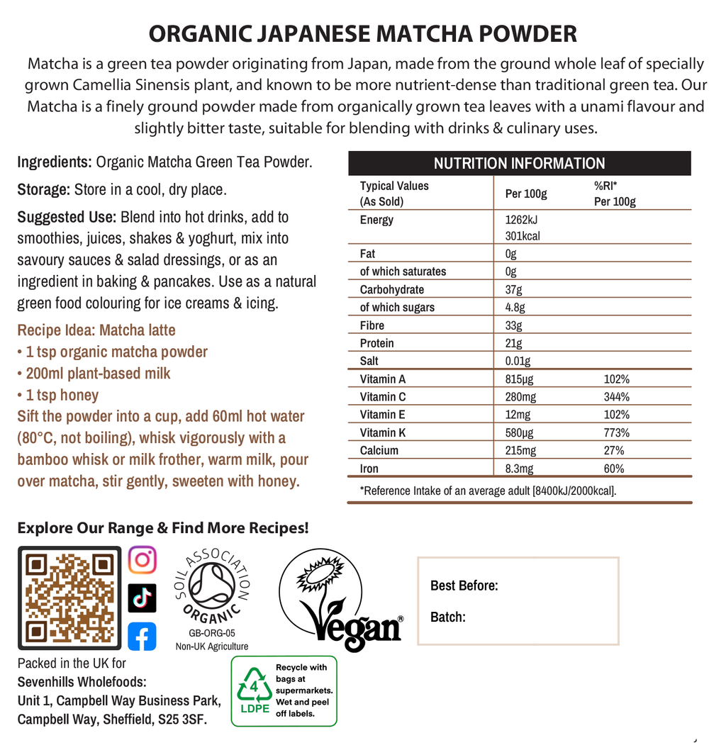 Organic Japanese Matcha Green Tea Powder