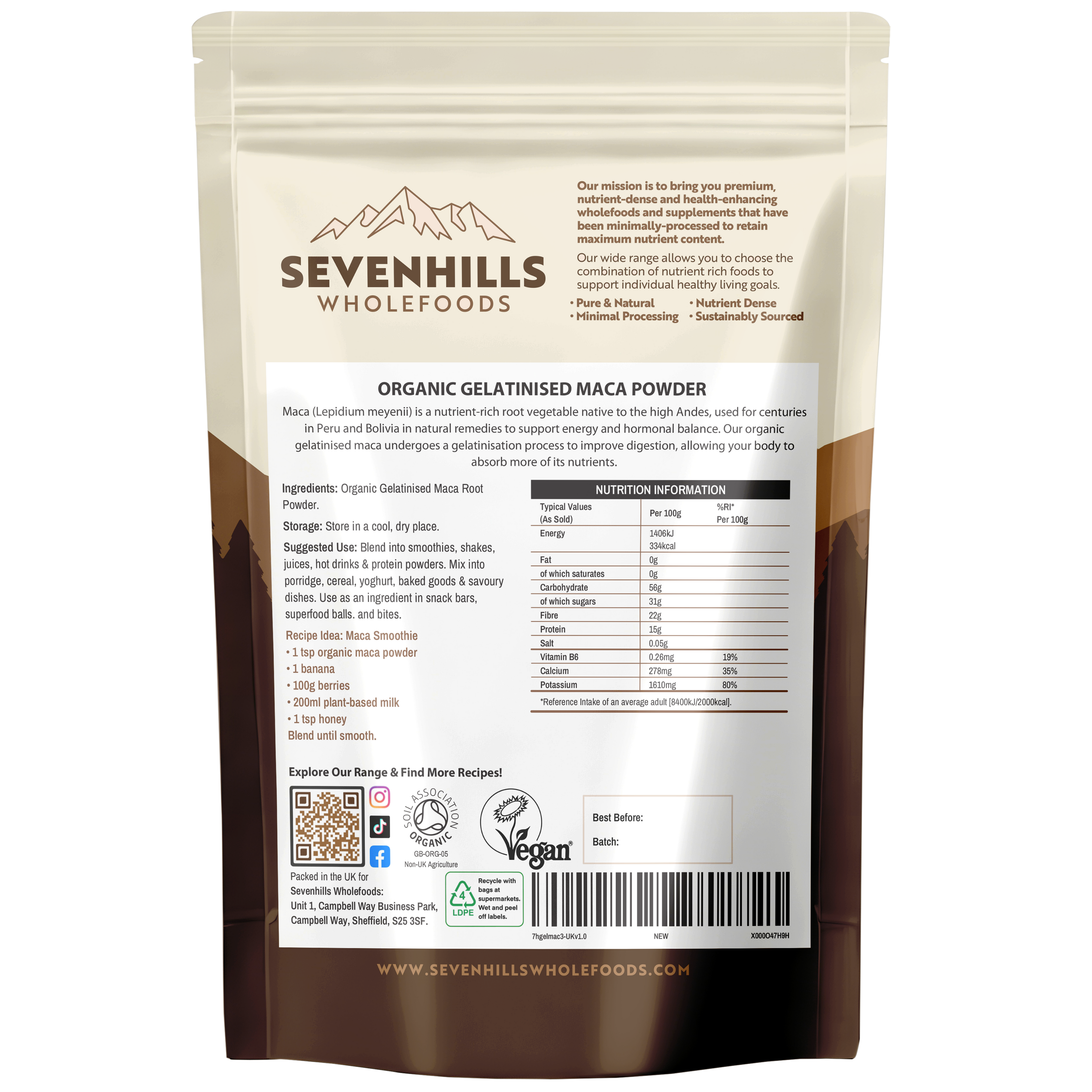 Organic Gelatinised Maca Powder