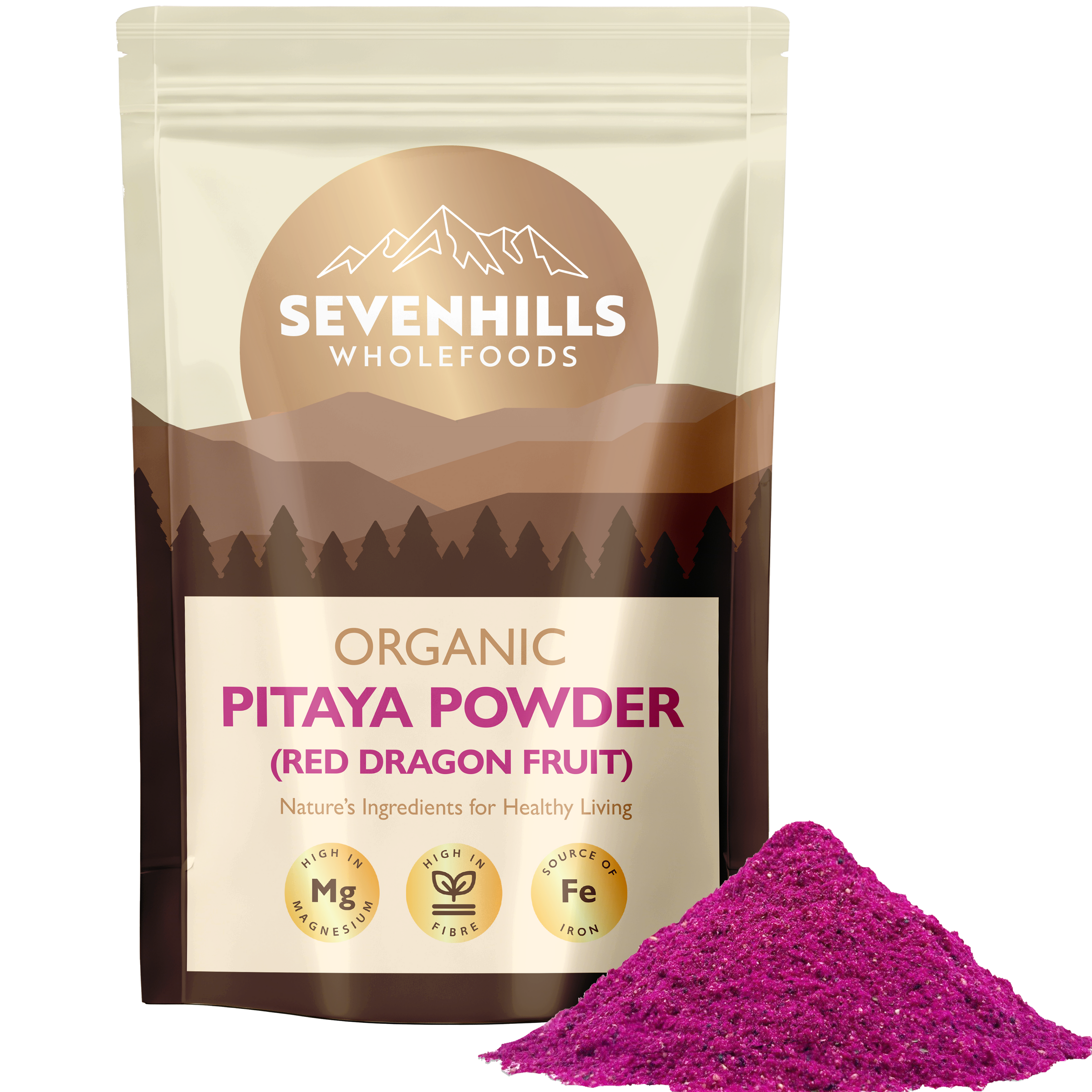 Organic Pitaya (Dragon Fruit) Powder, Freeze Dried