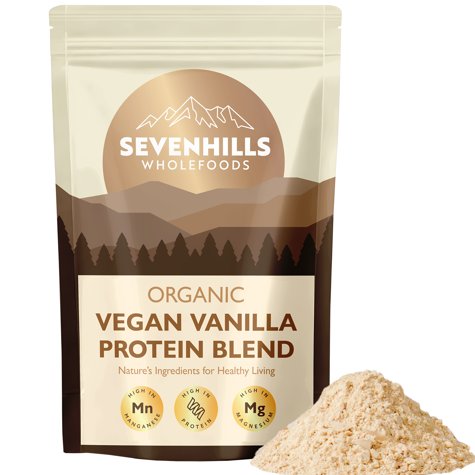 Organic Vanilla Vegan Protein Powder with Ginger