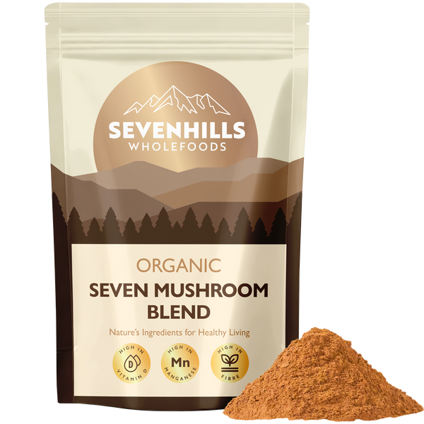 Organic Seven Mushroom Blend (Lion's Mane, Reishi, Chaga, Shiitake, Maitake, Cordyceps, Tremella)