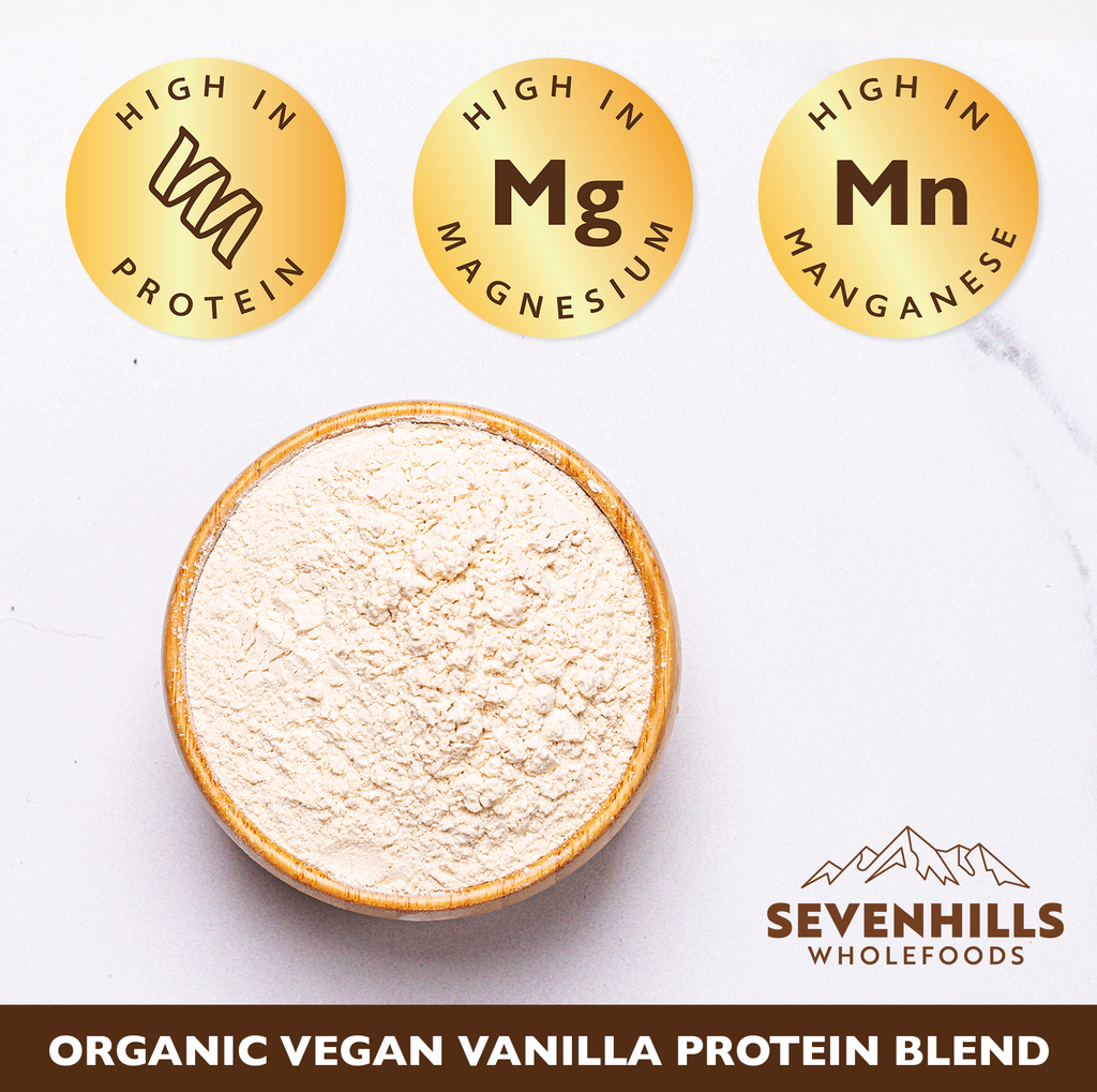 Organic Vanilla Vegan Protein Powder with Ginger