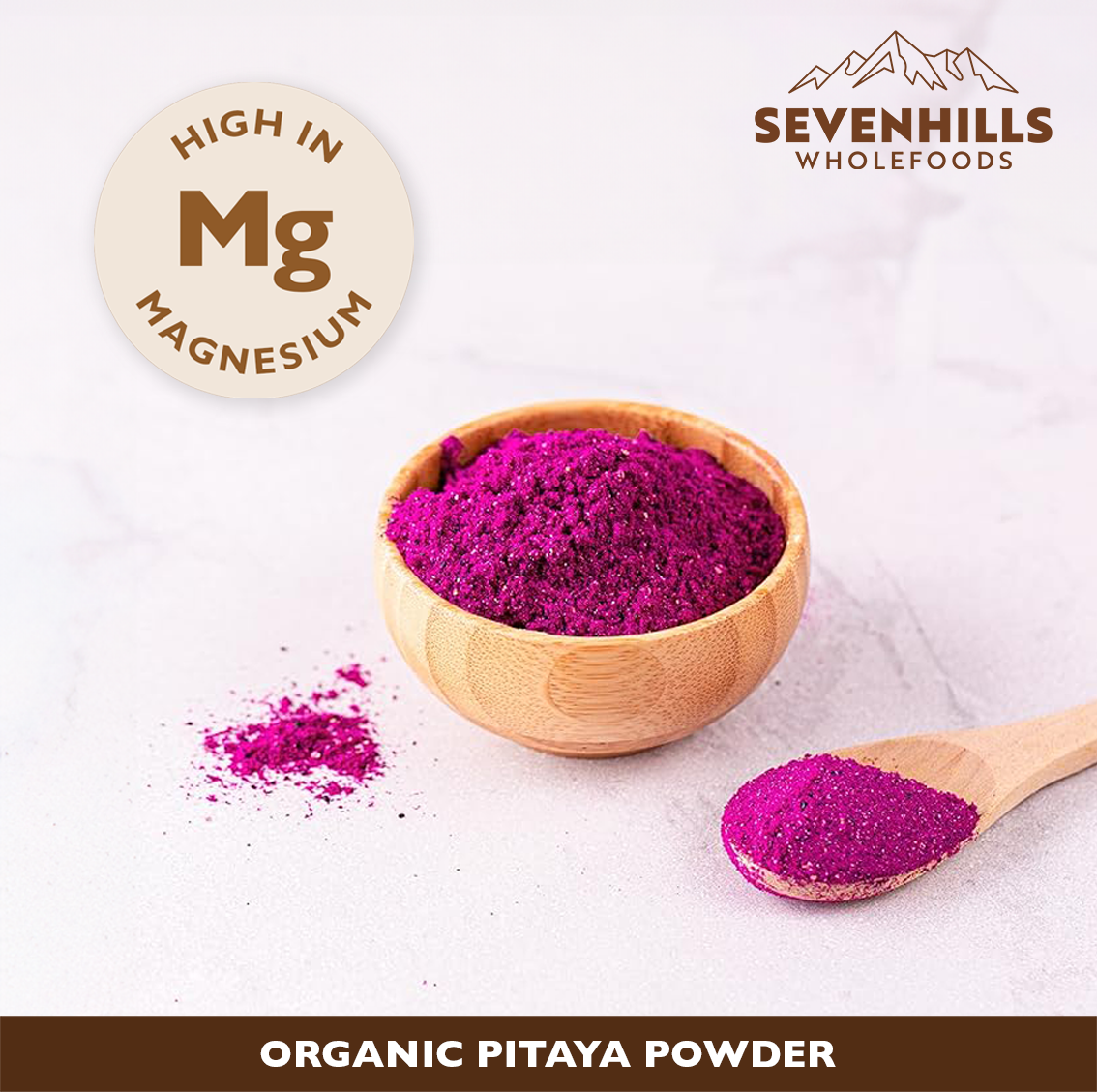 Organic Pitaya (Dragon Fruit) Powder, Freeze Dried
