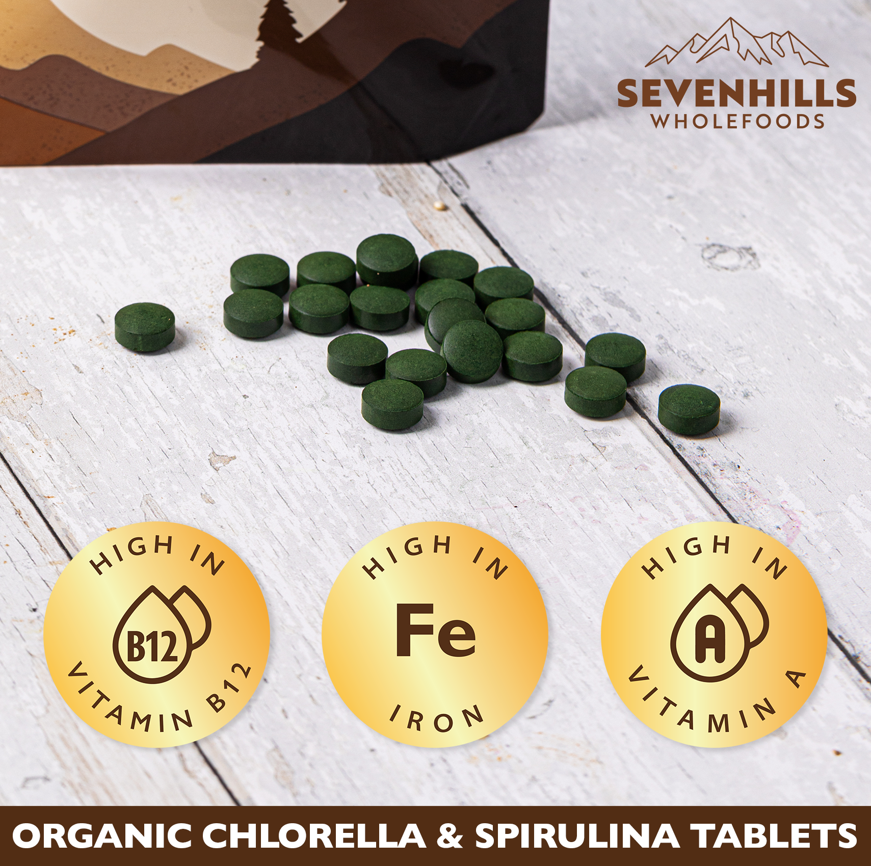 Organic Chlorella & Spirulina Tablets