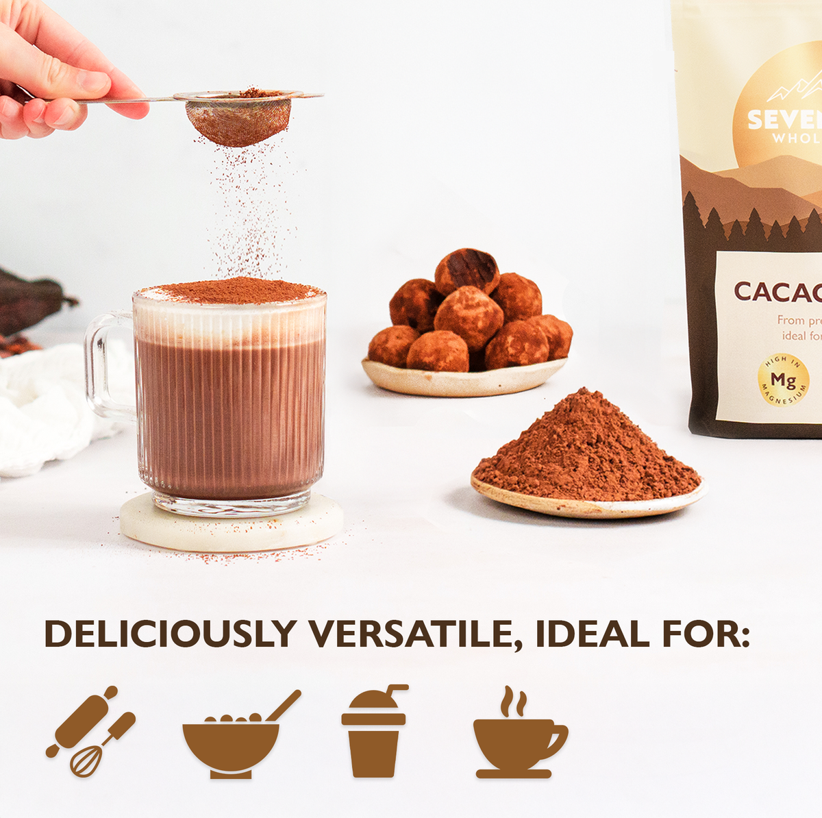 Premium Non-alkalised Cacao Powder – Sevenhills Wholefoods