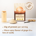 Organic Vanilla Vegan Protein Powder with Ginger