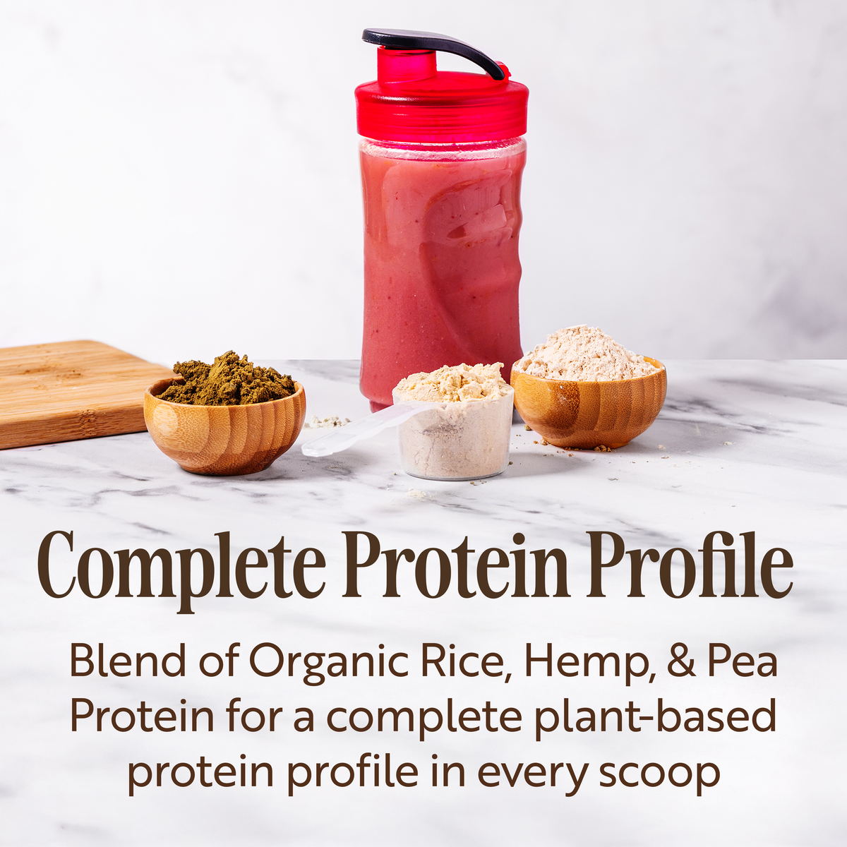 Organic Vegan Protein Blend with Pea, Hemp & Rice
