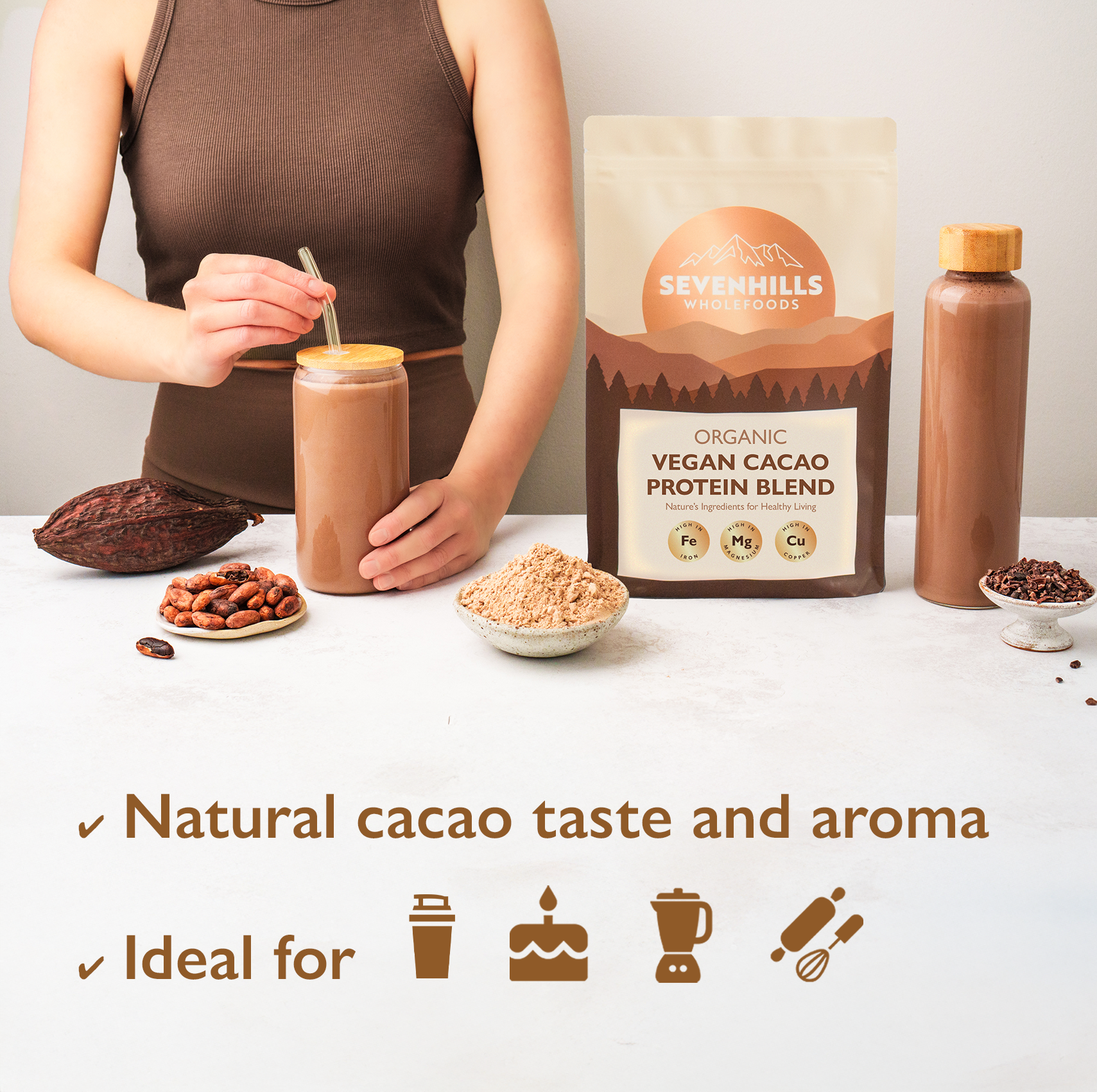 Organic Super Cacao Vegan Protein Powder