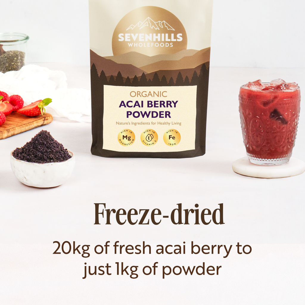 Organic Acai Berry Powder, Freeze-Dried