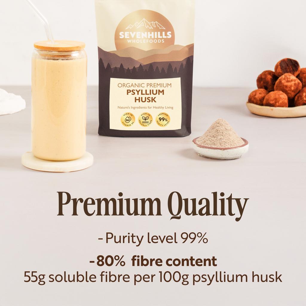 Premium Organic Psyllium Husk for High Fibre Support & Digestion