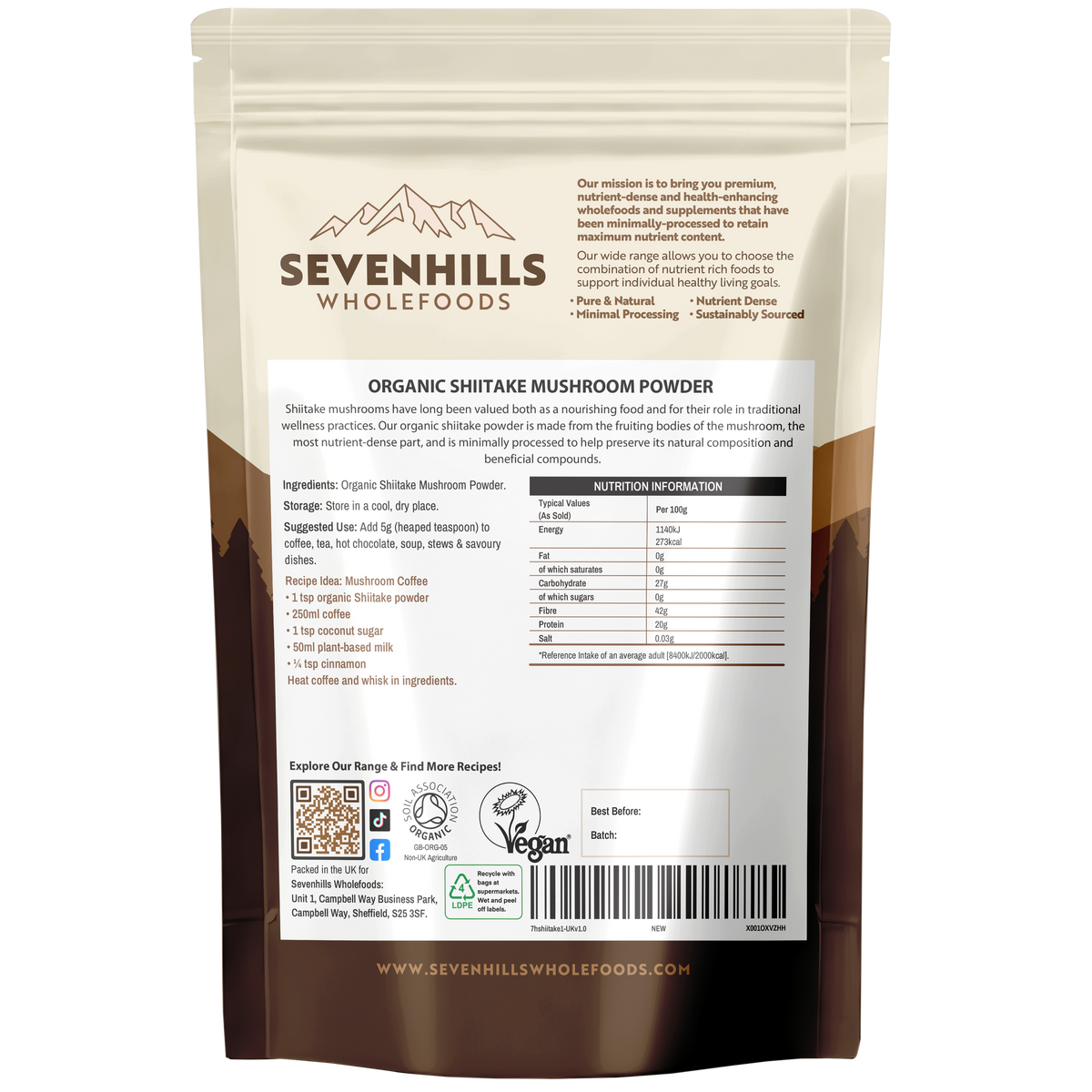 Organic Shiitake Mushroom Powder